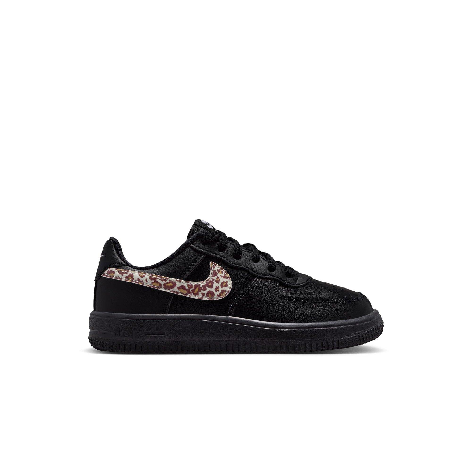 Nike Air Force 1 Low Cheetah "Black/White" Preschool Girls' Shoe - BLACK